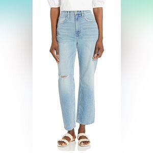 HUDSON Women's Jade High Rise Straight, Loose Fit Crop Jean 28 New With Tags$190